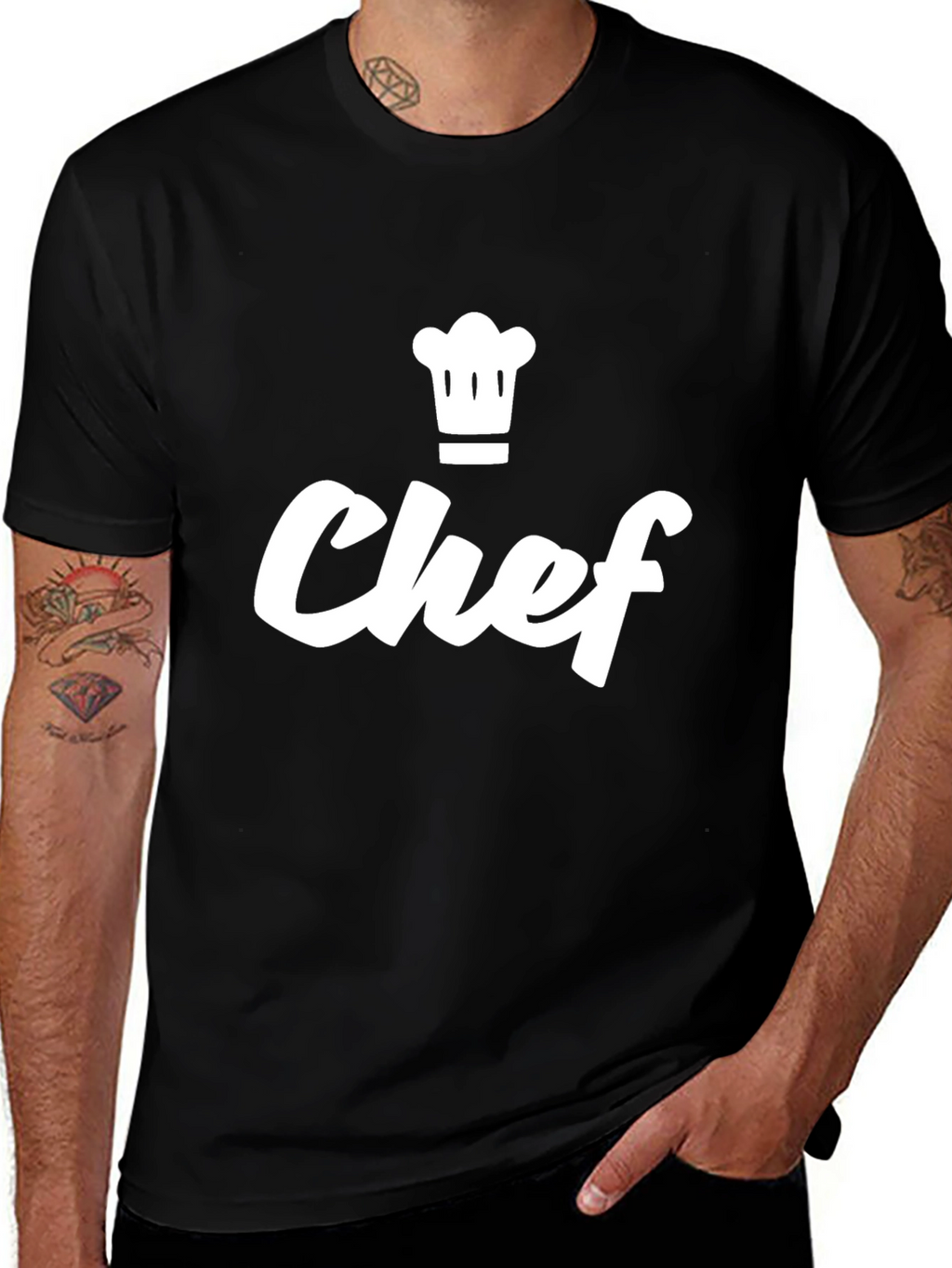 Chef Graphic Tee - Black Casual T-Shirt