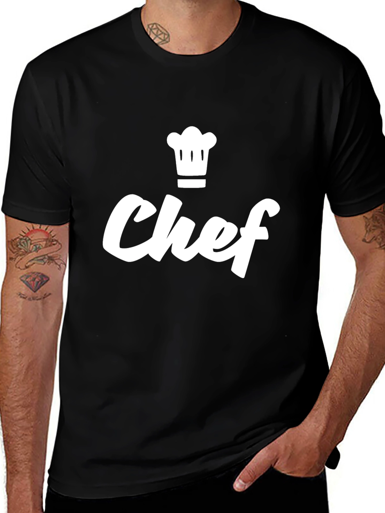 Chef Graphic Tee - Black Casual T-Shirt