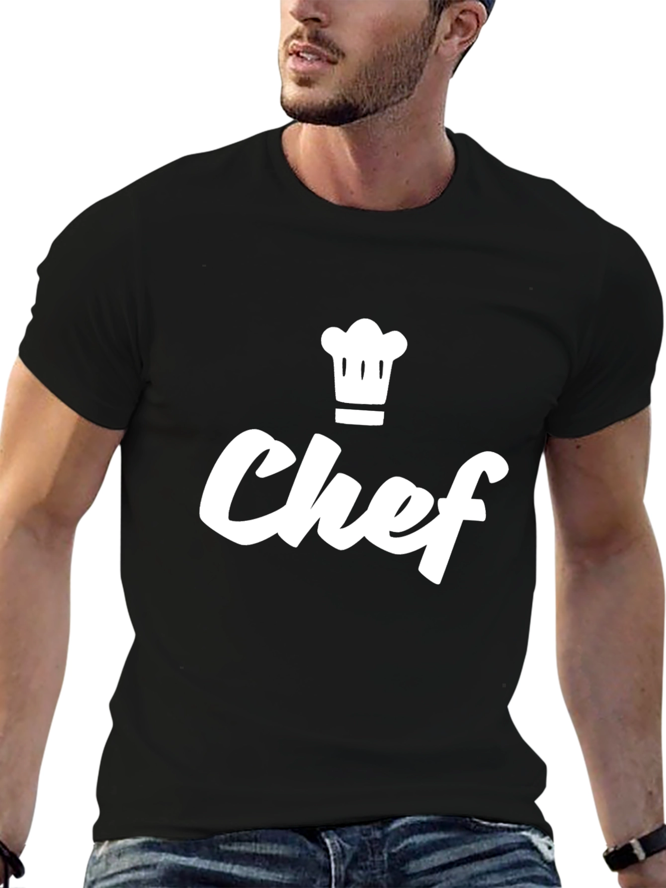 Chef Graphic Tee - Black Casual T-Shirt