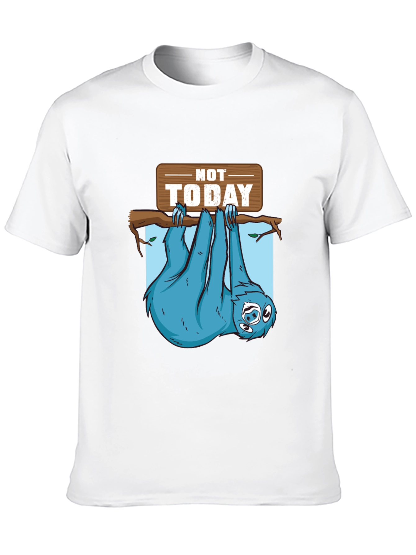 Lazy Sloth T-Shirt - Not Today Graphic Tee