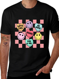 Candy Heart Checkered Valentines Day T-Shirt