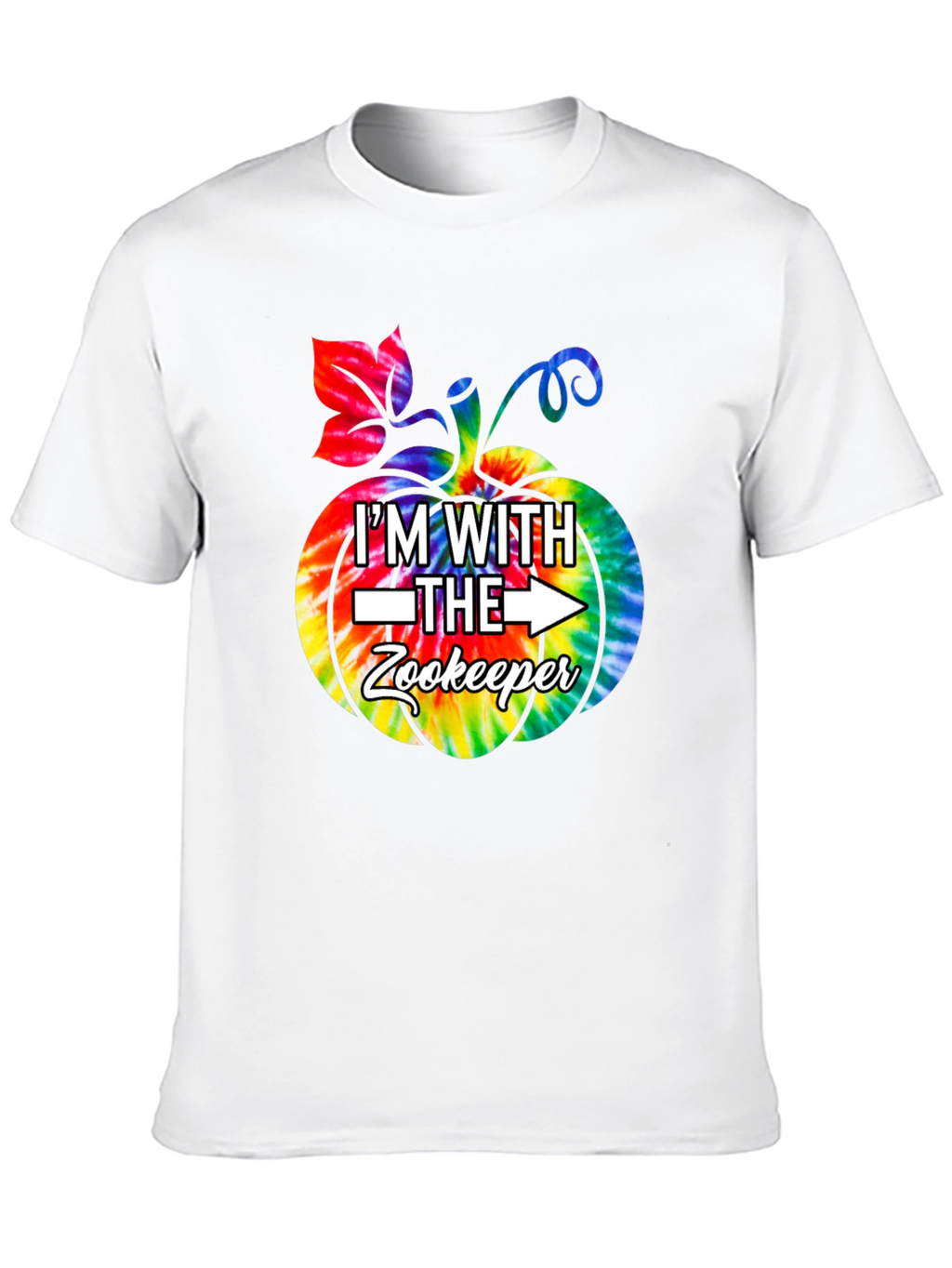 Im With the Zookeeper Tie Dye Pumpkin T-Shirt