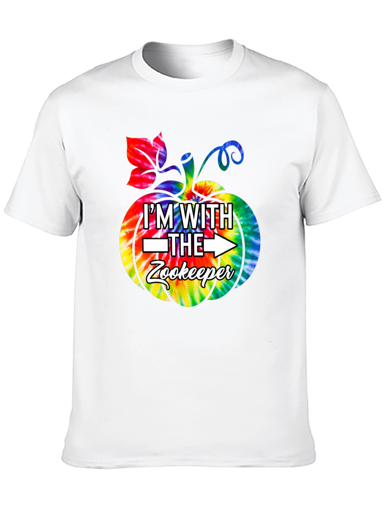 Im With the Zookeeper Tie Dye Pumpkin T-Shirt