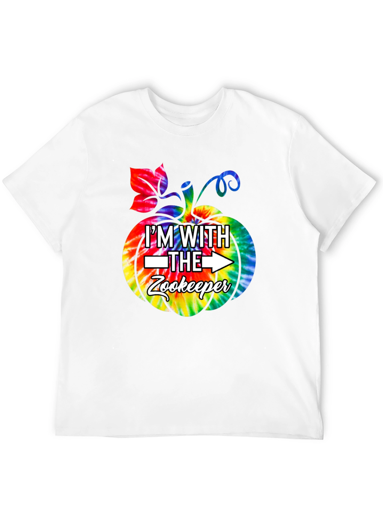 Im With the Zookeeper Tie Dye Pumpkin T-Shirt