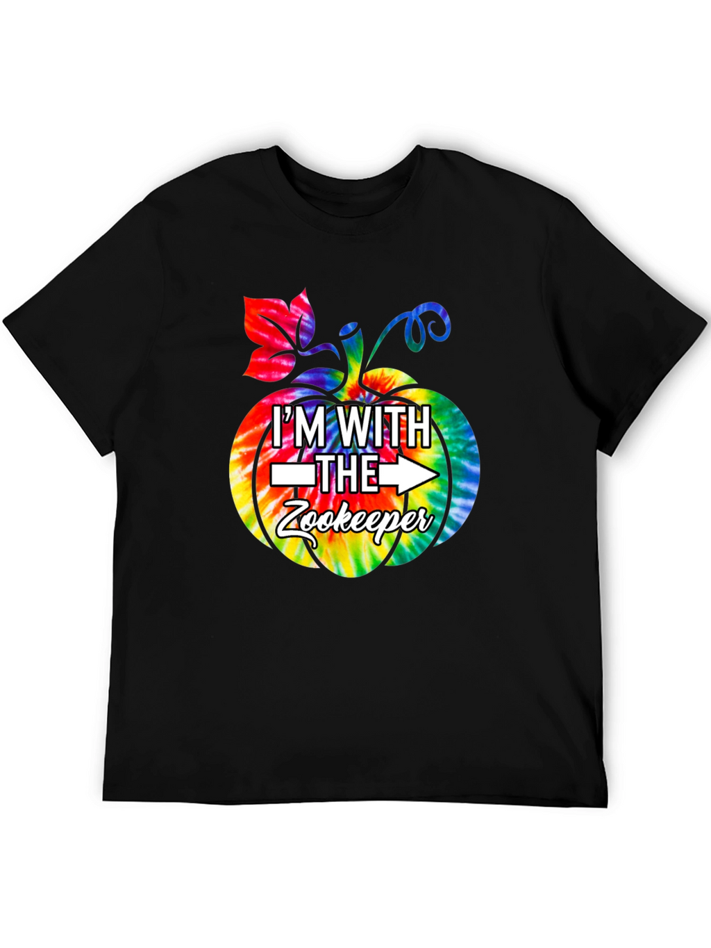 Im With the Zookeeper Tie Dye Pumpkin T-Shirt