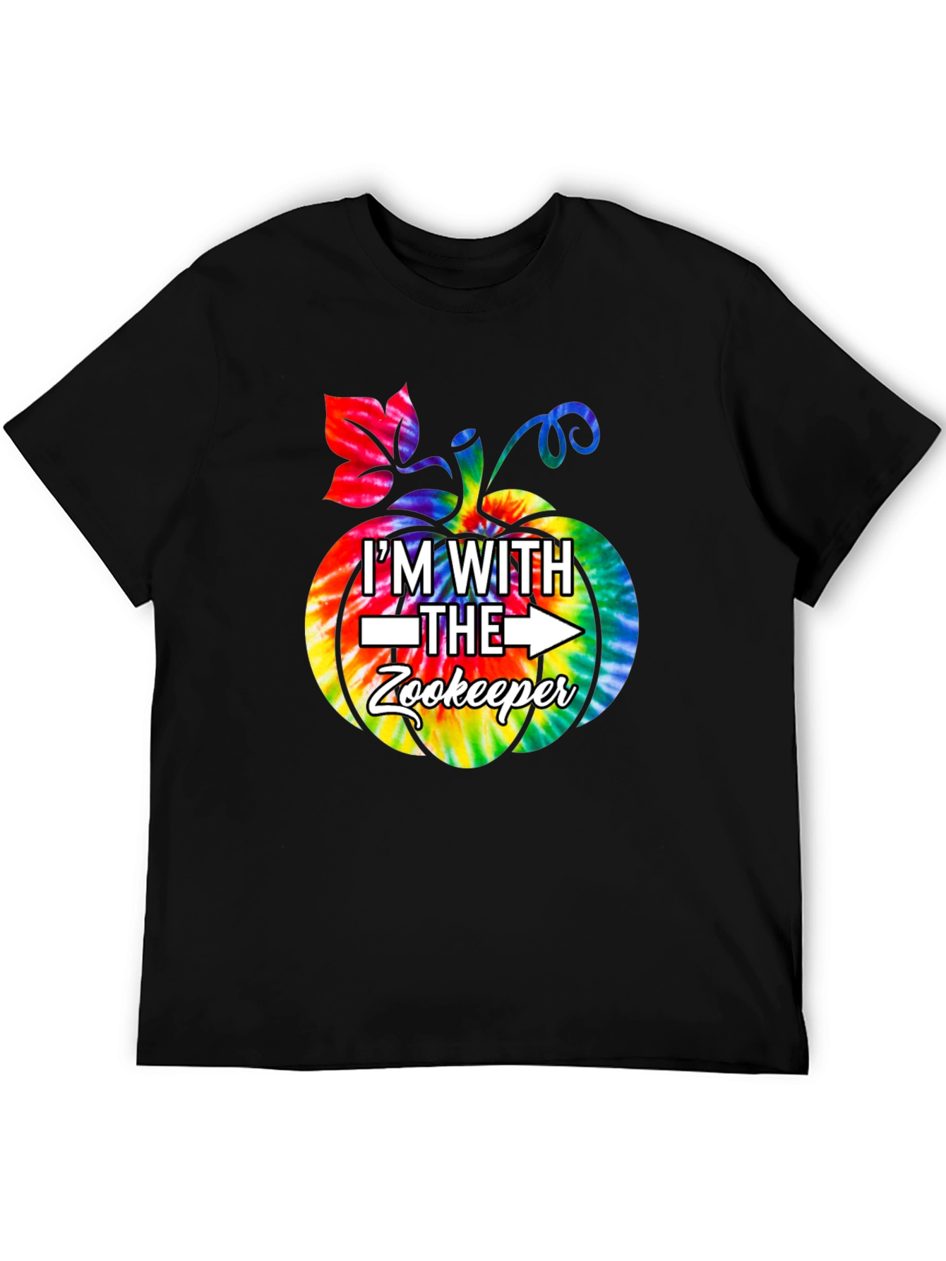 Im With the Zookeeper Tie Dye Pumpkin T-Shirt