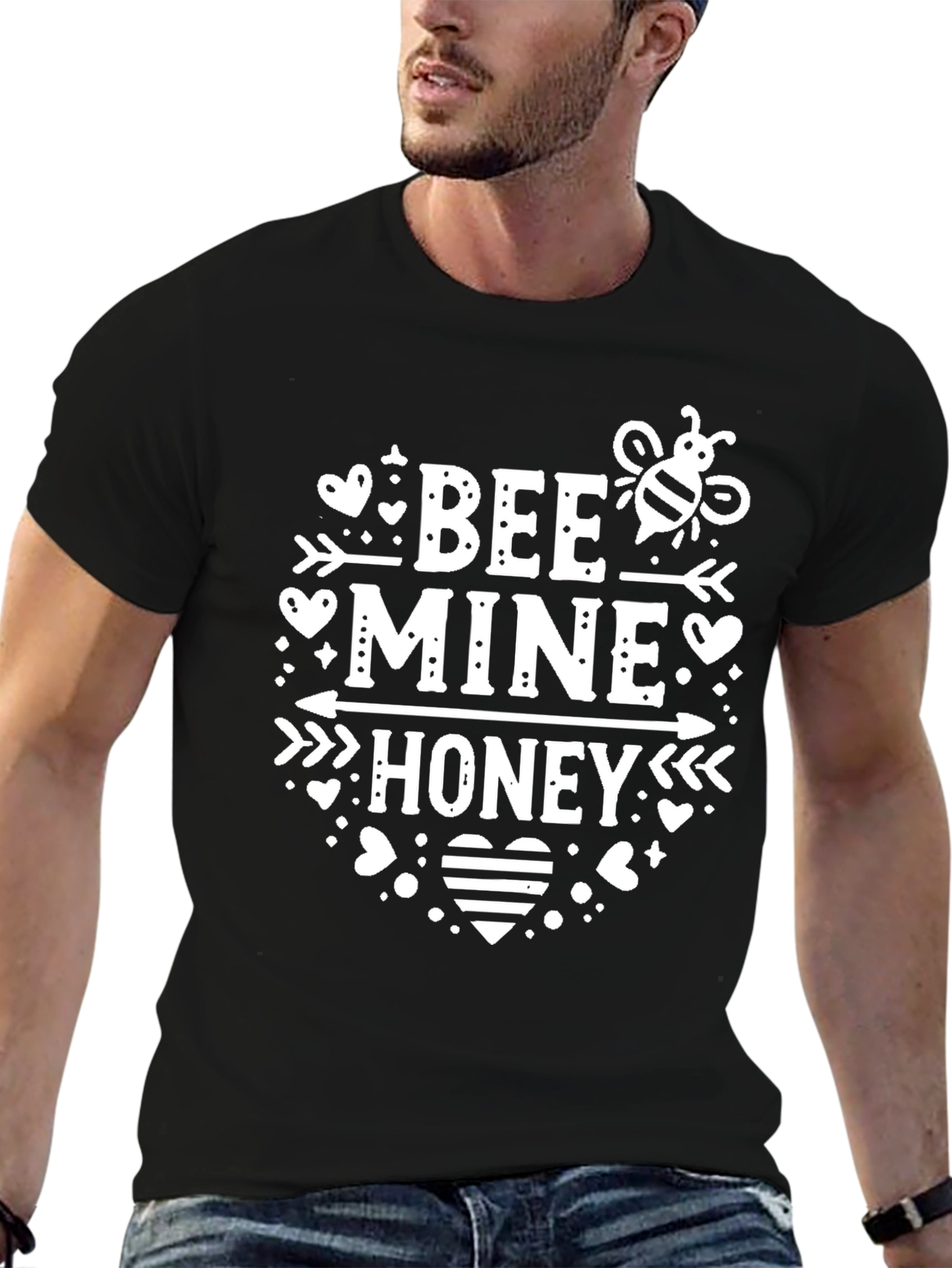 Bee Mine Honey Valentines Day Graphic T-Shirt