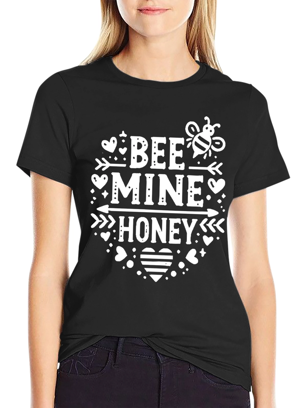 Bee Mine Honey Valentines Day Graphic T-Shirt