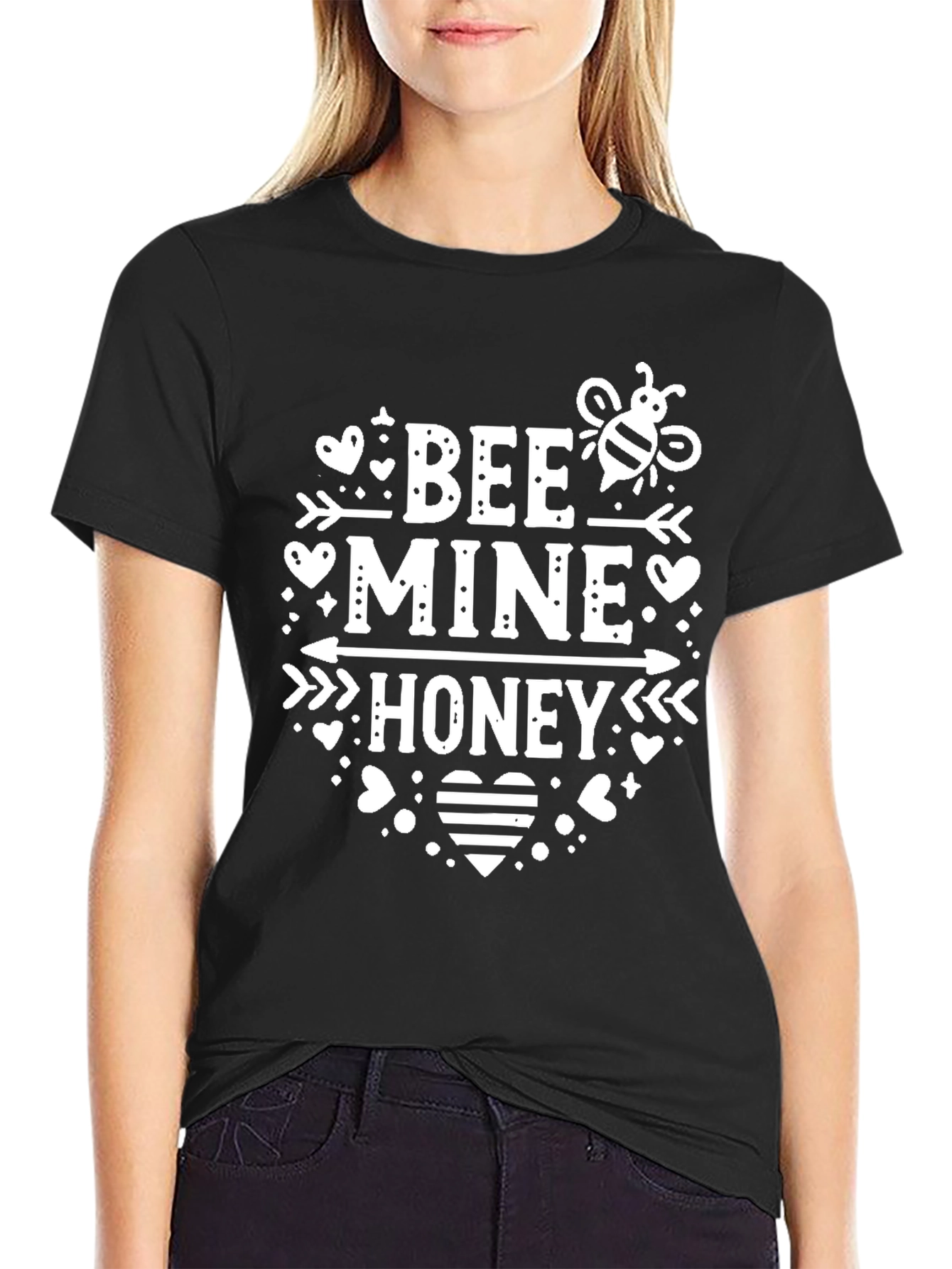 Bee Mine Honey Valentines Day Graphic T-Shirt