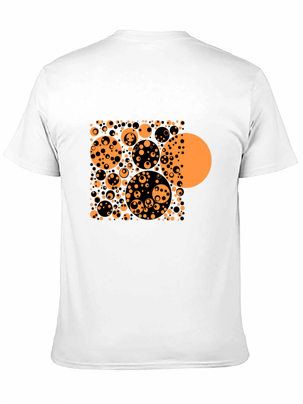 Abstract Circle Pattern Black T-Shirt