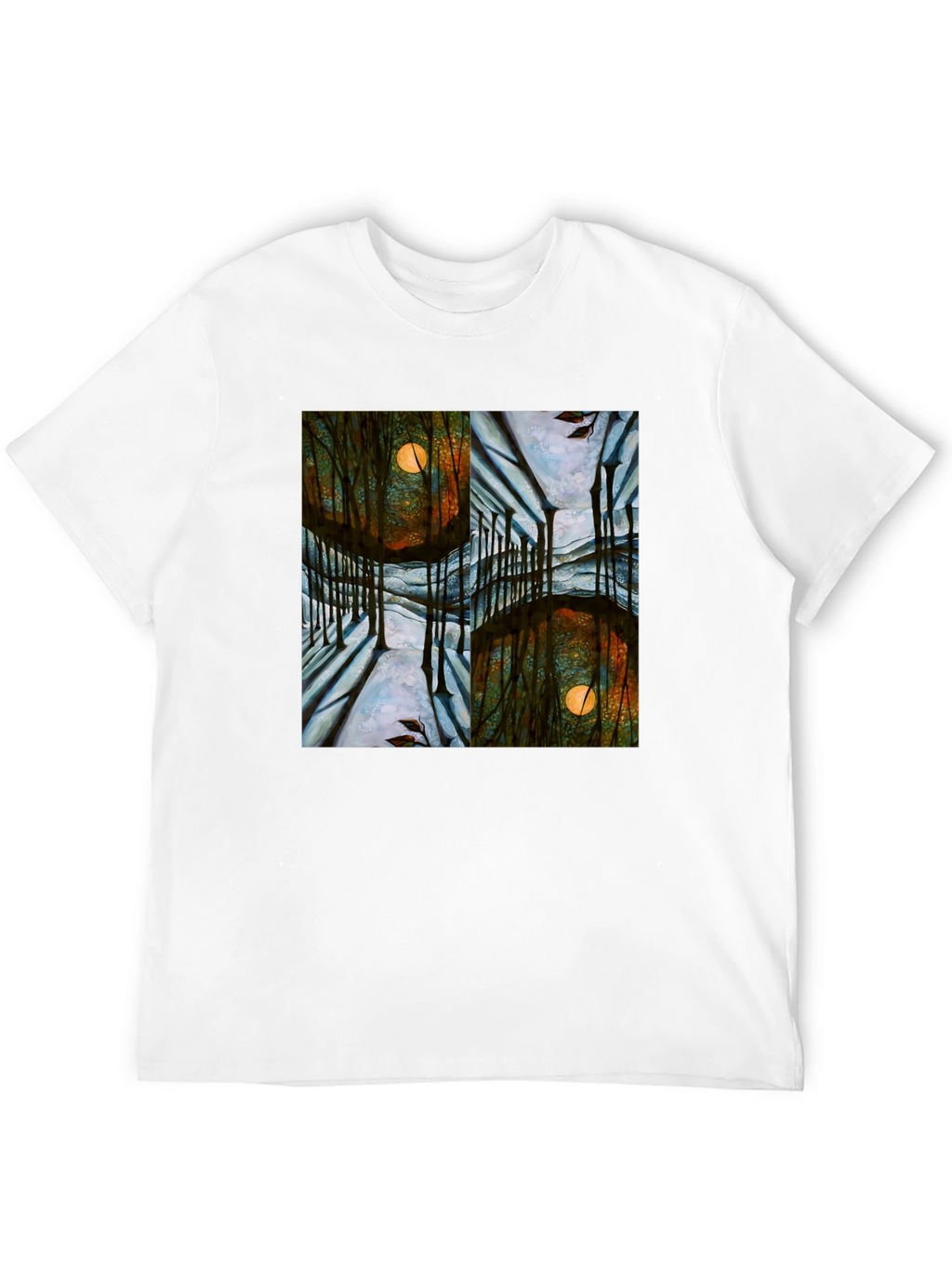 Mystic Forest Moon Graphic T-Shirt - Unique Design
