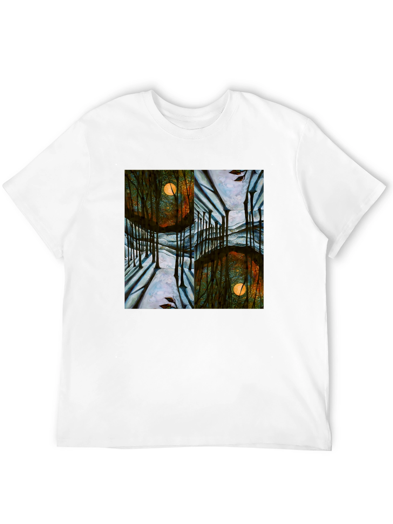 Mystic Forest Moon Graphic T-Shirt - Unique Design