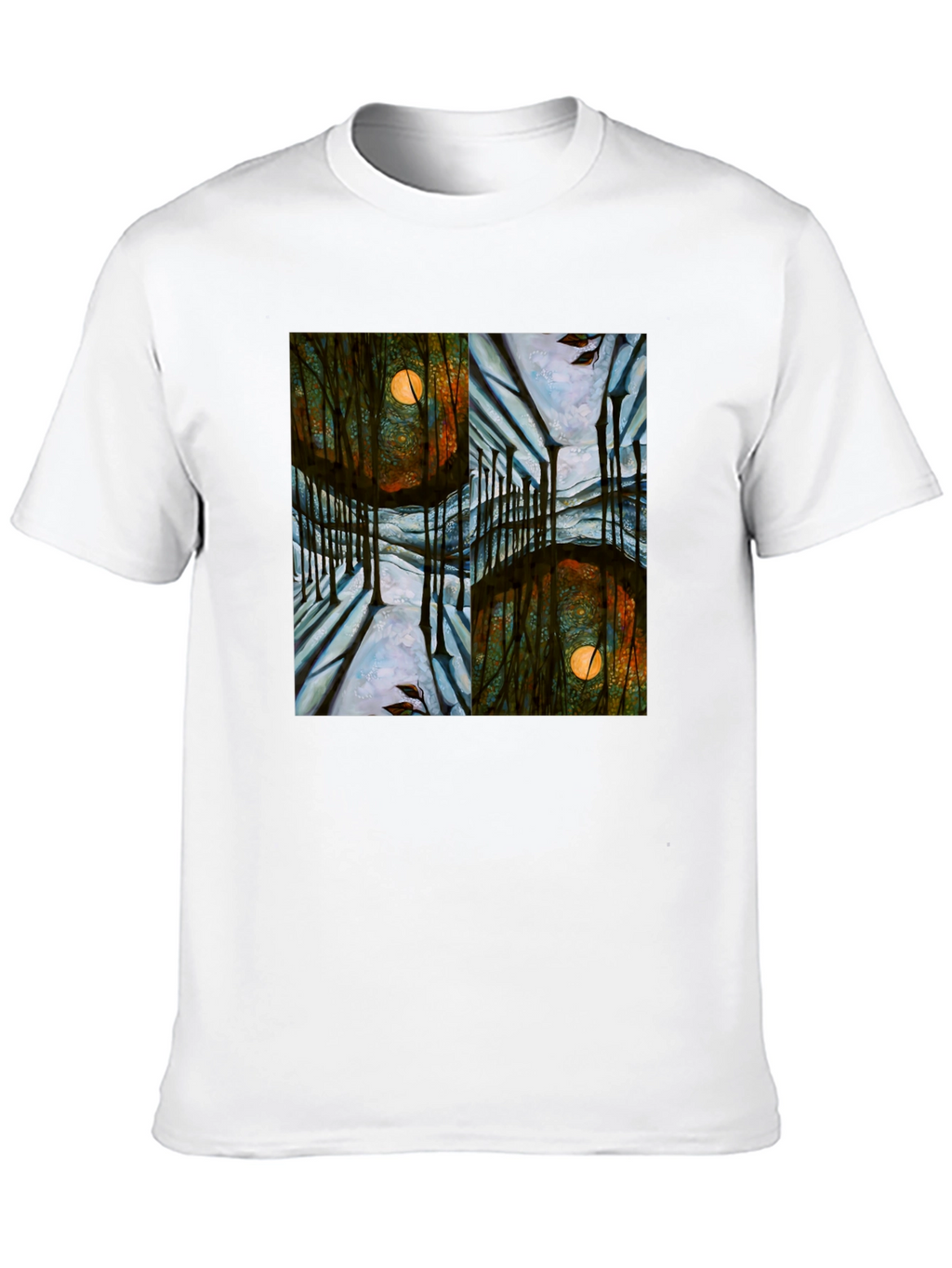 Mystic Forest Moon Graphic T-Shirt - Unique Design