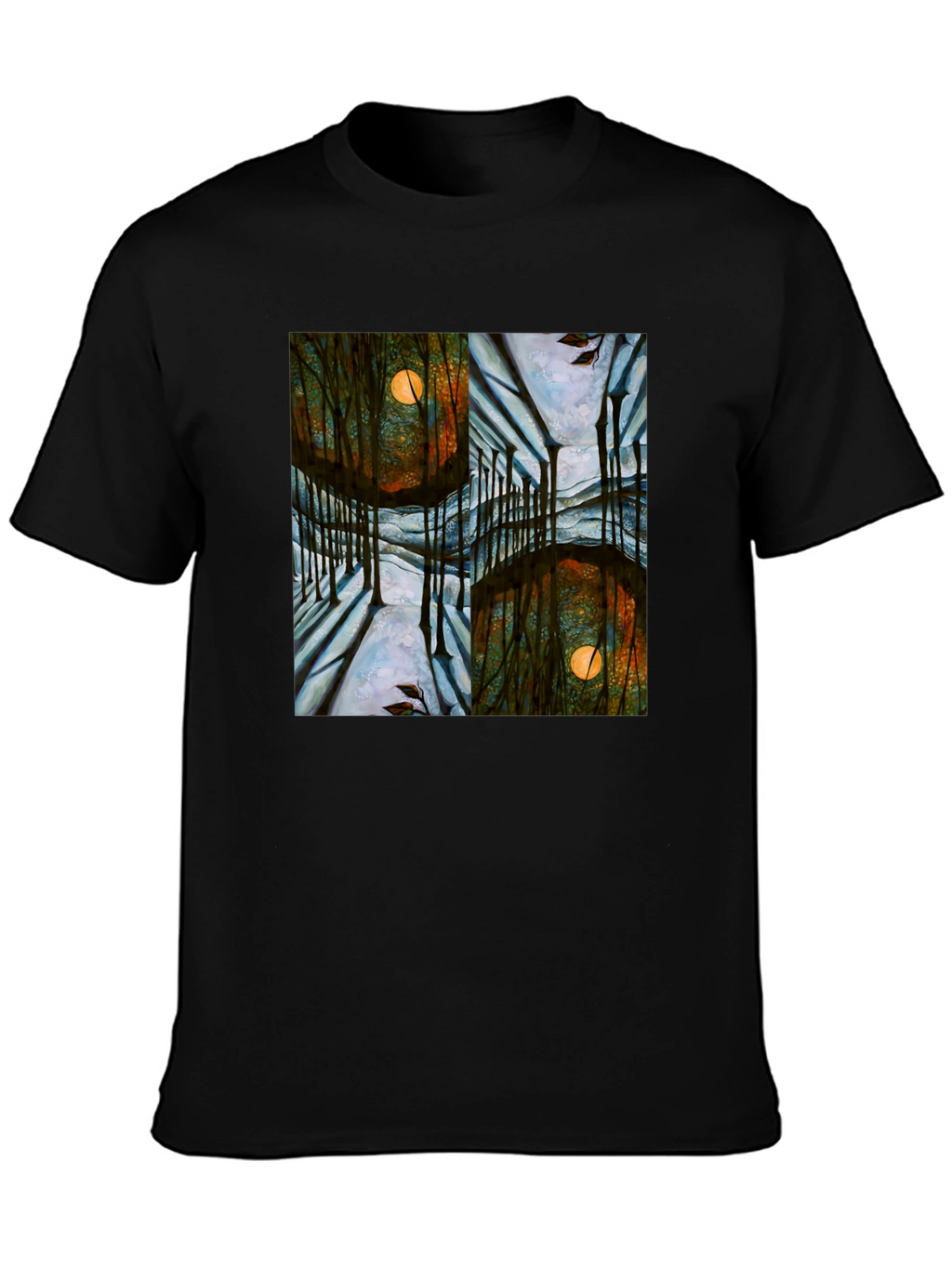 Mystic Forest Moon Graphic T-Shirt - Unique Design