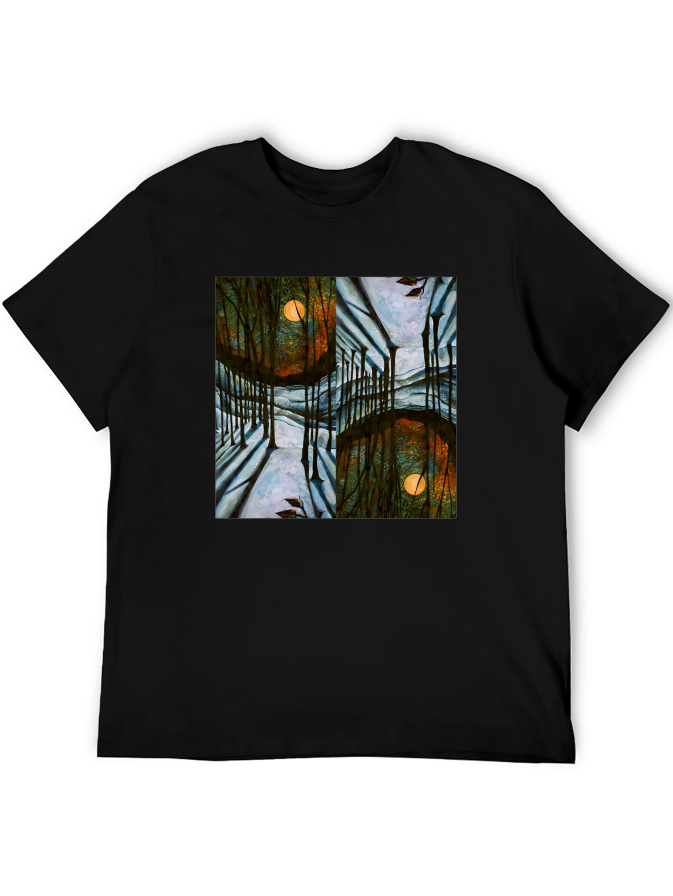 Mystic Forest Moon Graphic T-Shirt - Unique Design