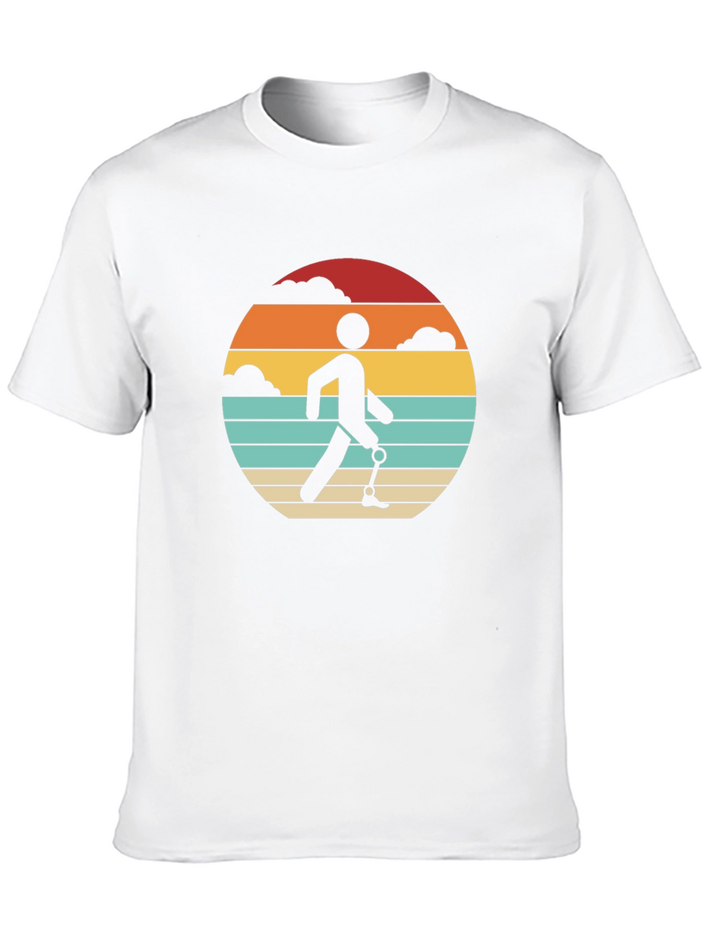 Retro Amputee Sunset T-Shirt - Black Graphic Tee
