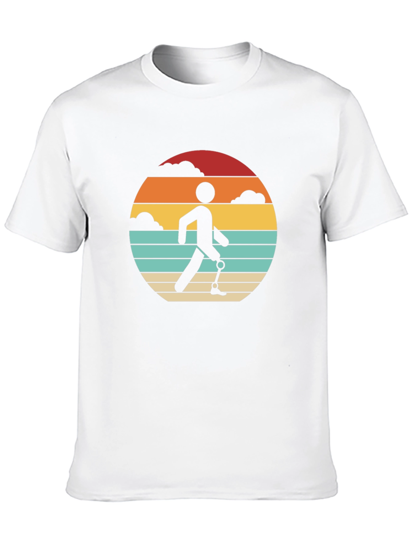 Retro Amputee Sunset T-Shirt - Black Graphic Tee