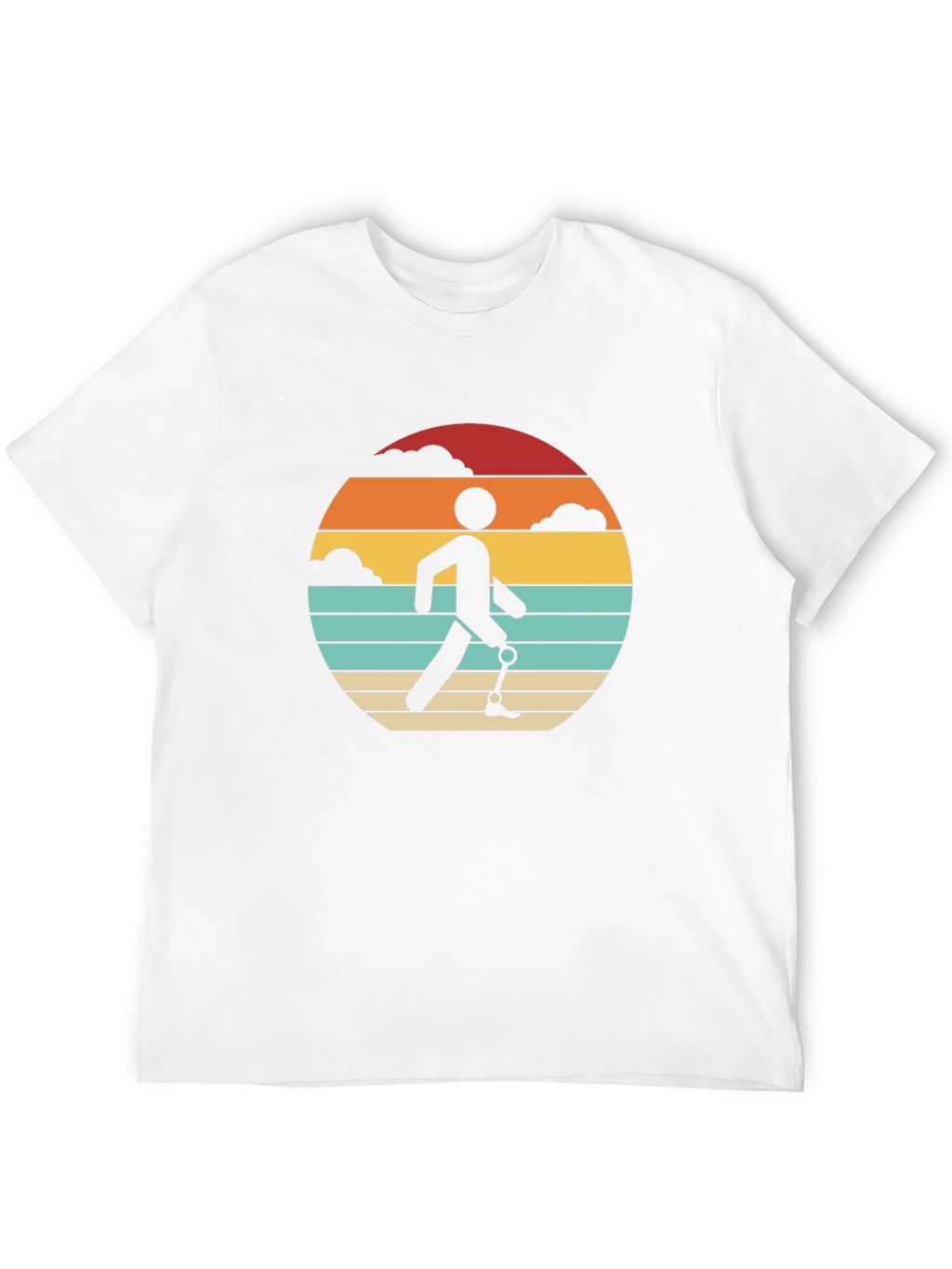 Retro Amputee Sunset T-Shirt - Black Graphic Tee
