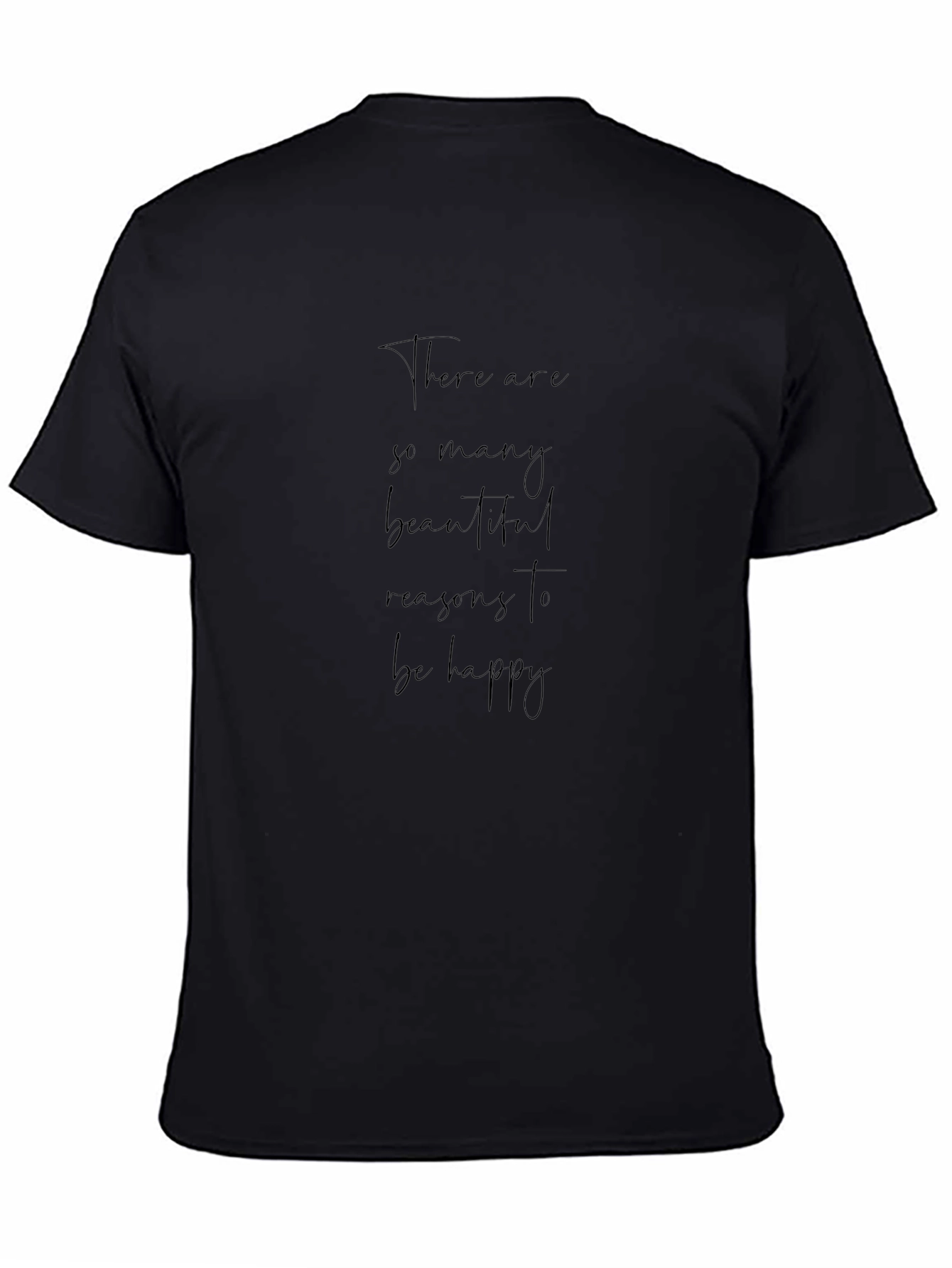Inspirational Quote Tee: Reasons to Be Happy
