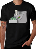 Cash Register Graphic Tee - Black Cotton Shirt