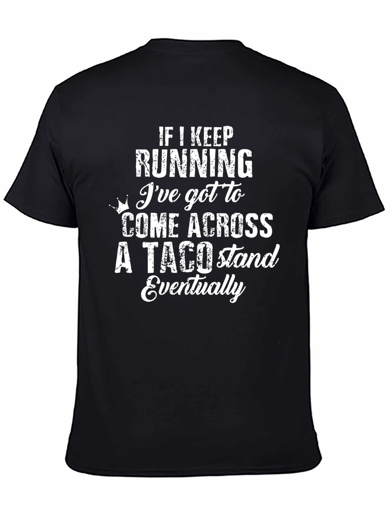 Funny Taco Stand Running T-Shirt - Black