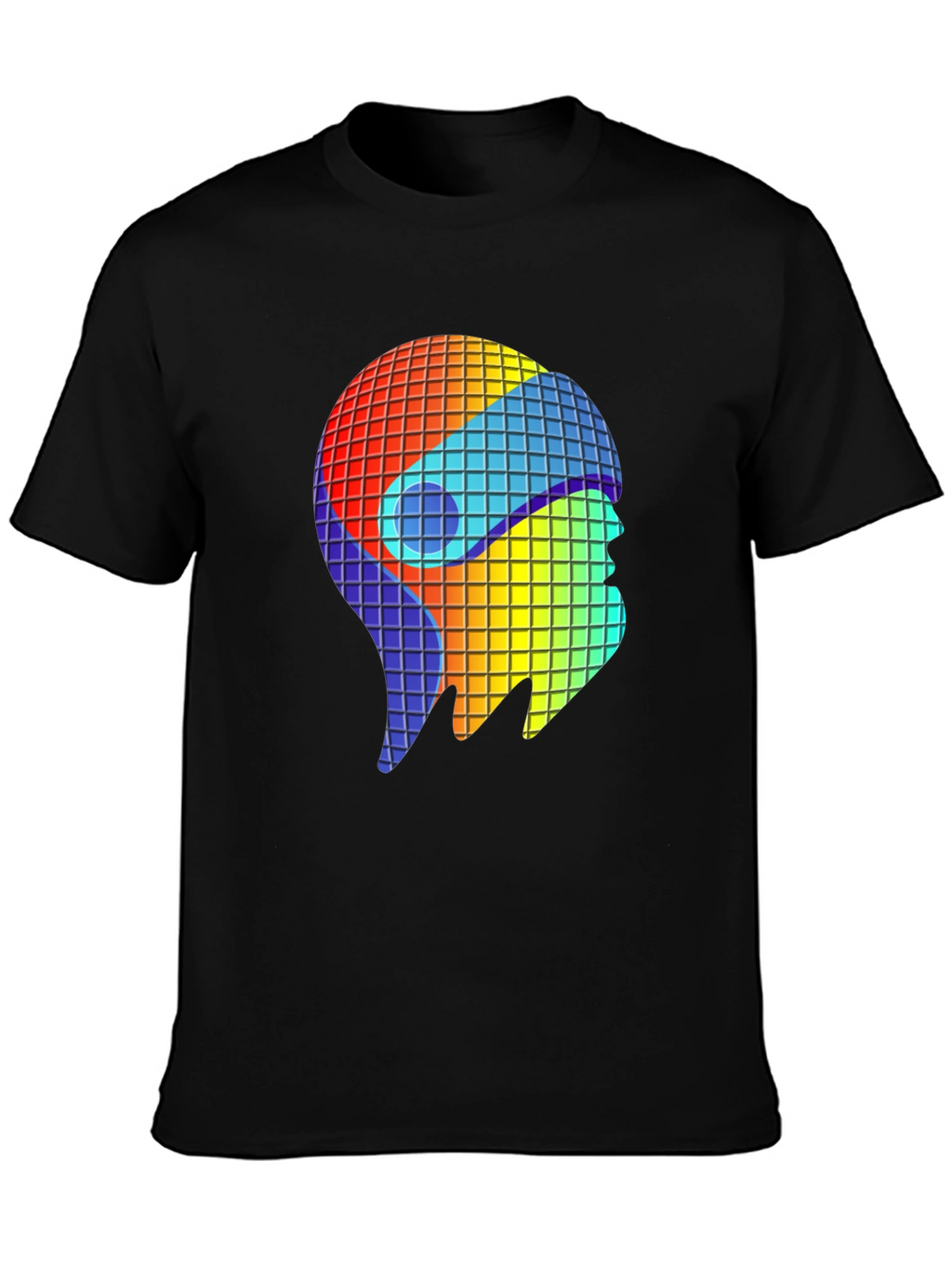 Retro Pixel Head T-Shirt - Black