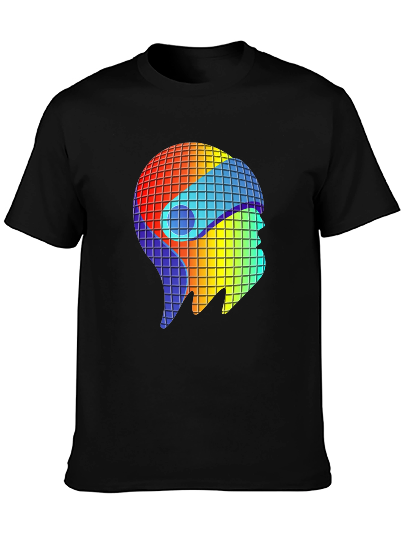 Retro Pixel Head T-Shirt - Black