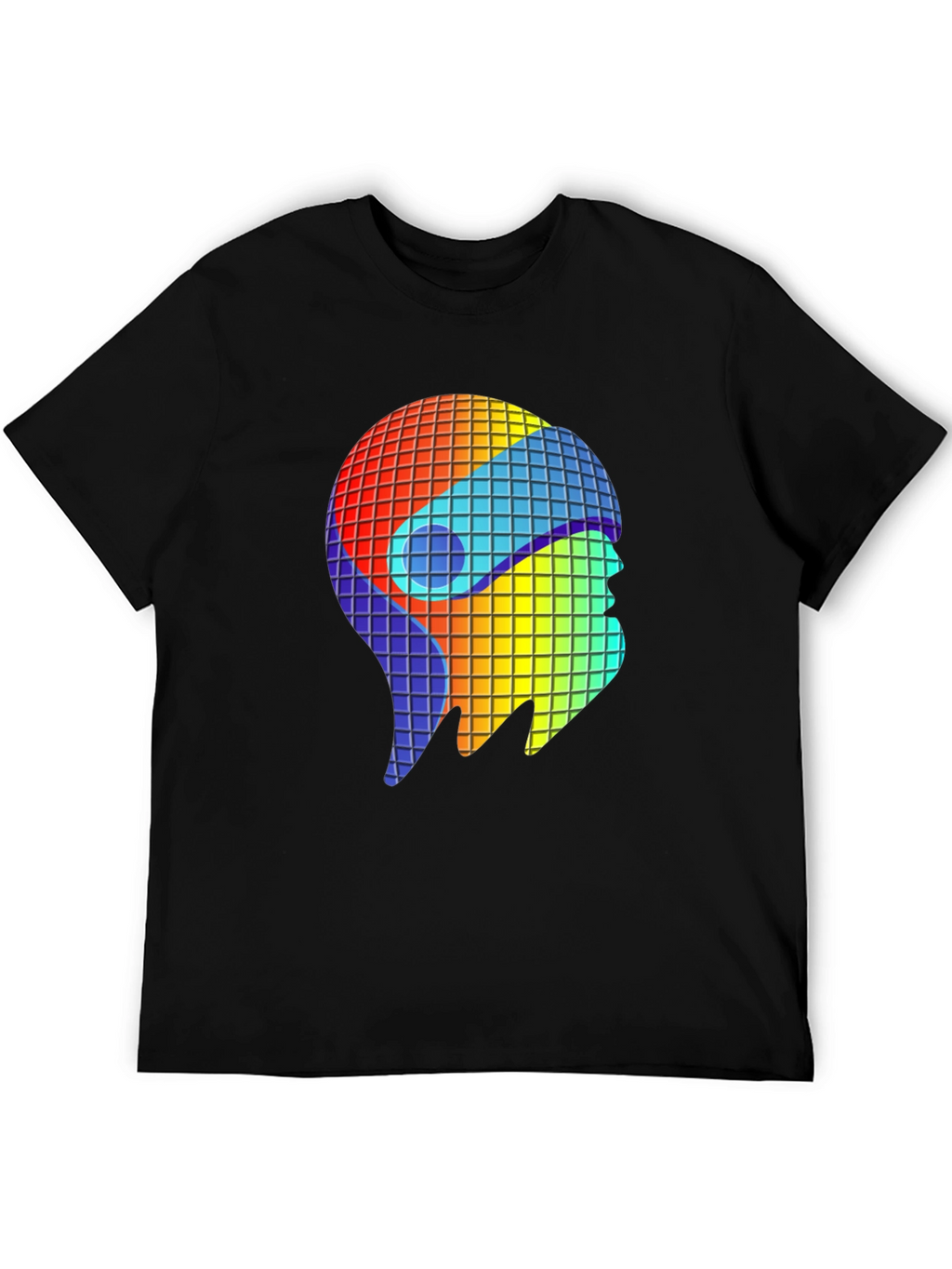 Retro Pixel Head T-Shirt - Black