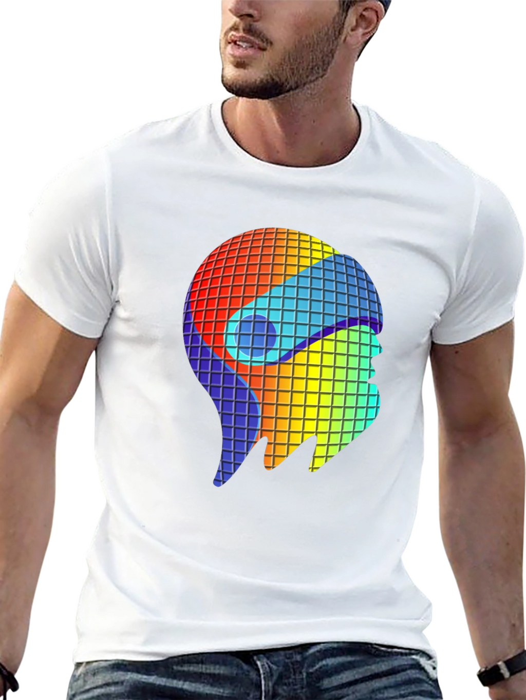 Retro Pixel Head T-Shirt - Black