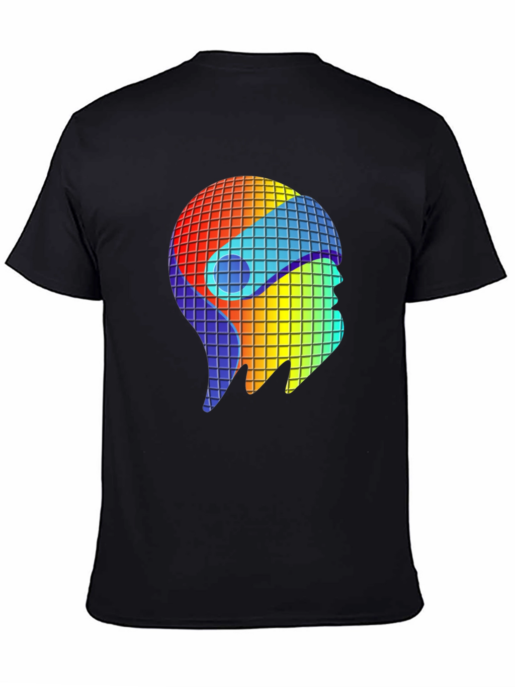 Retro Pixel Head T-Shirt - Black