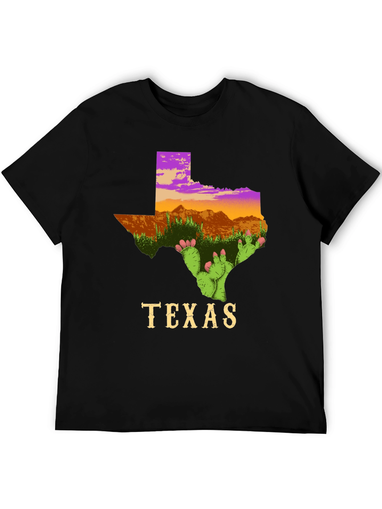 Texas Cactus T-Shirt State Pride Graphic Tee