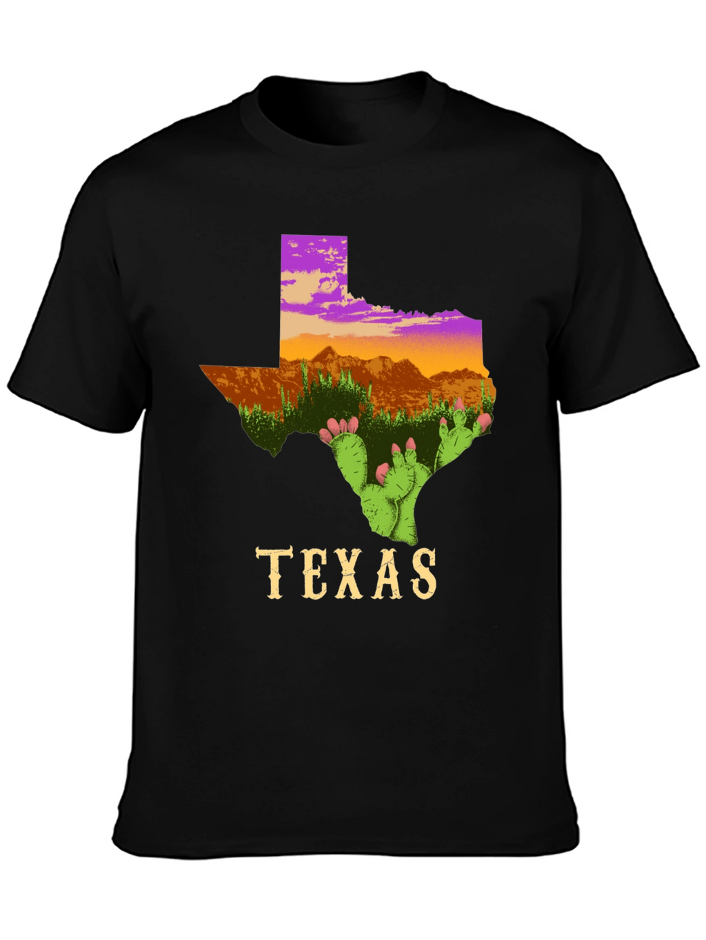 Texas Cactus T-Shirt State Pride Graphic Tee