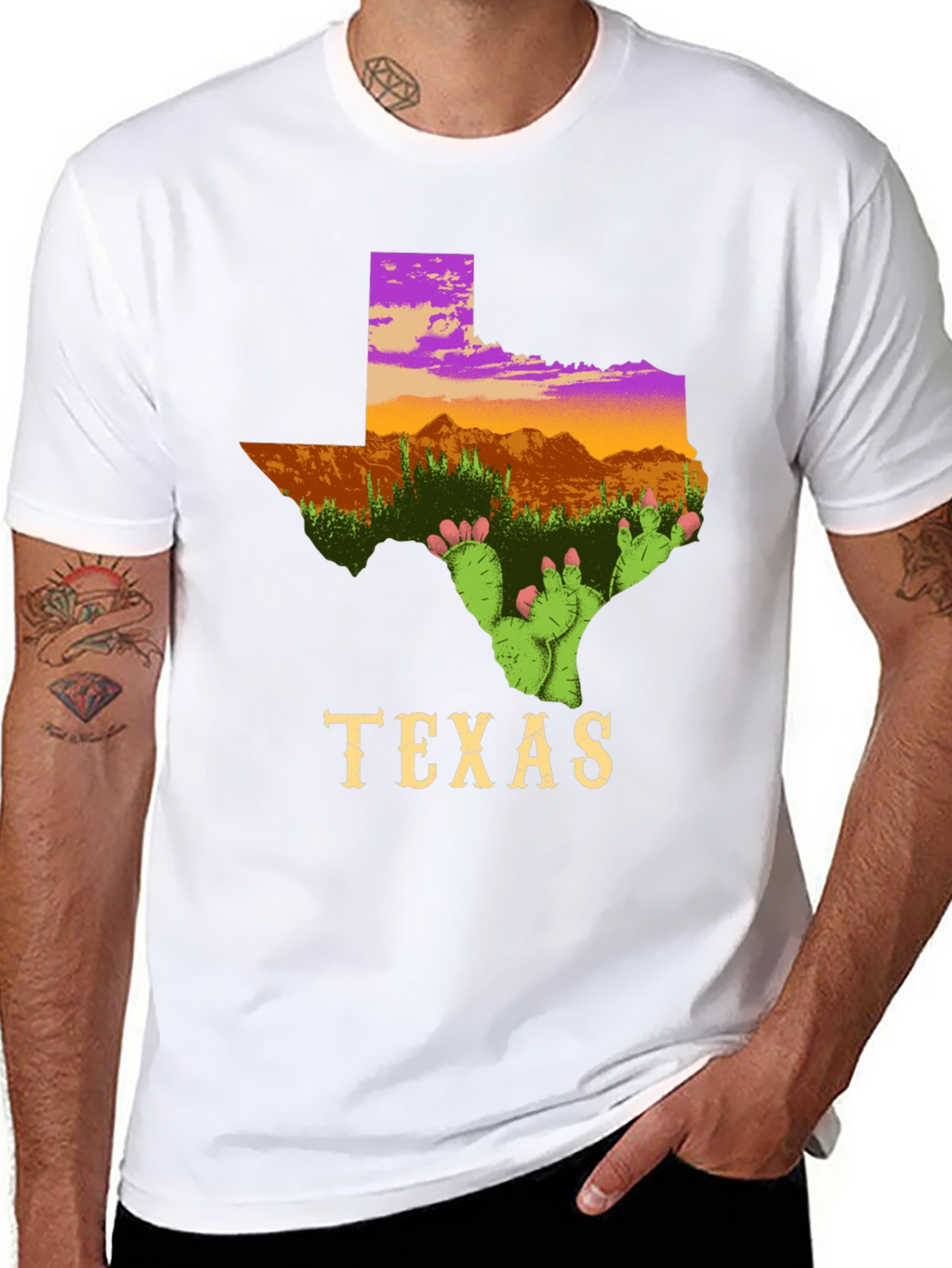 Texas Cactus T-Shirt State Pride Graphic Tee