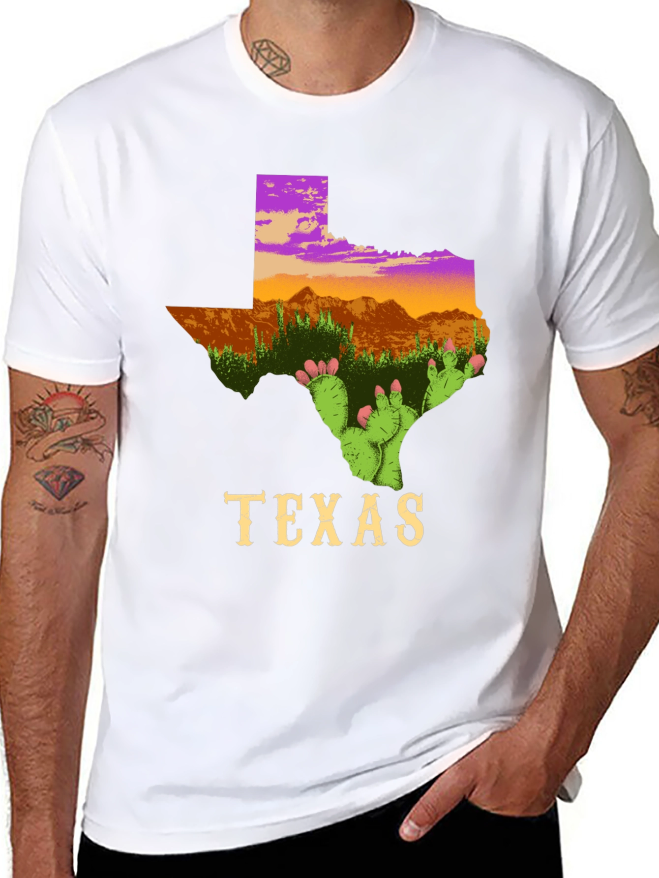 Texas Cactus T-Shirt State Pride Graphic Tee
