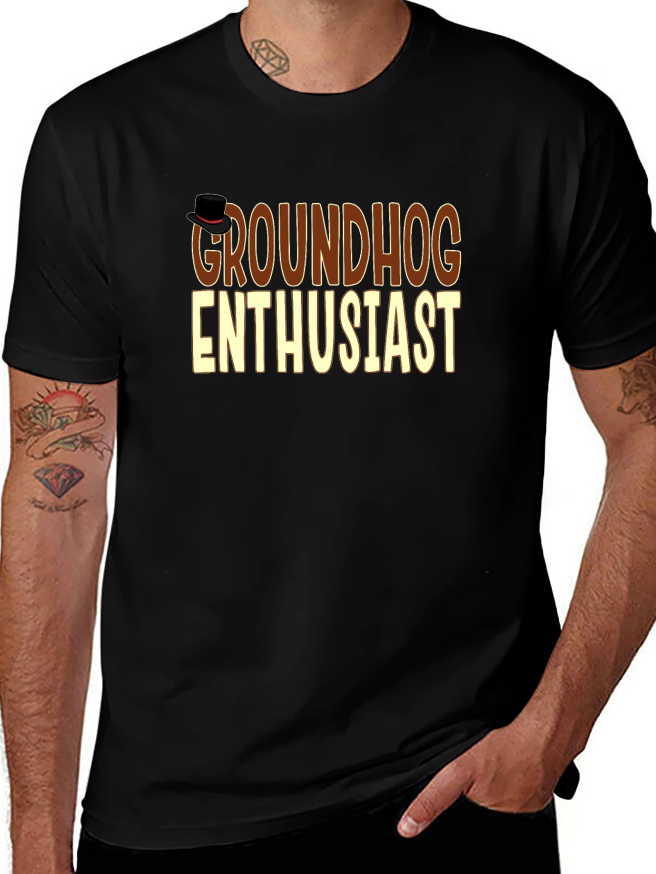 Groundhog Enthusiast T-Shirt - Black