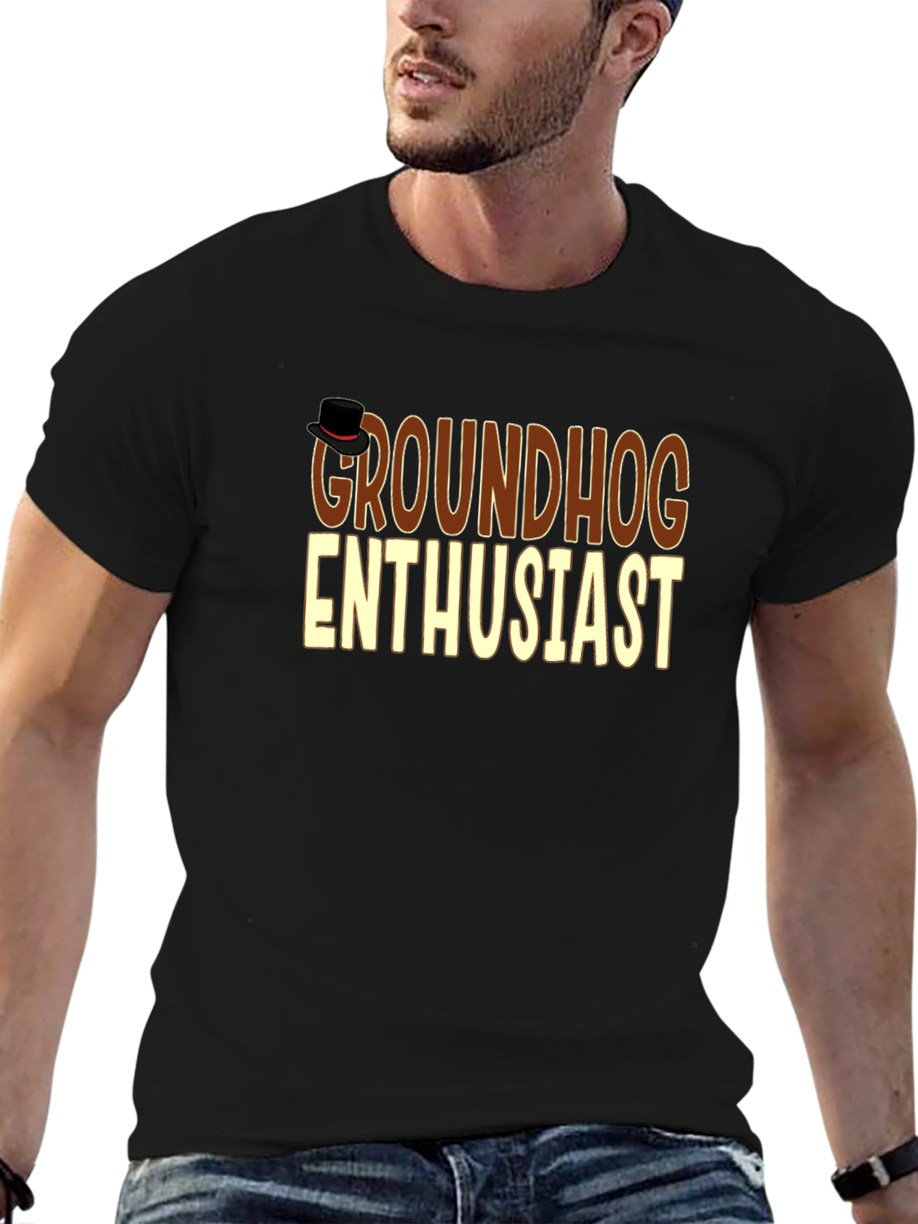 Groundhog Enthusiast T-Shirt - Black