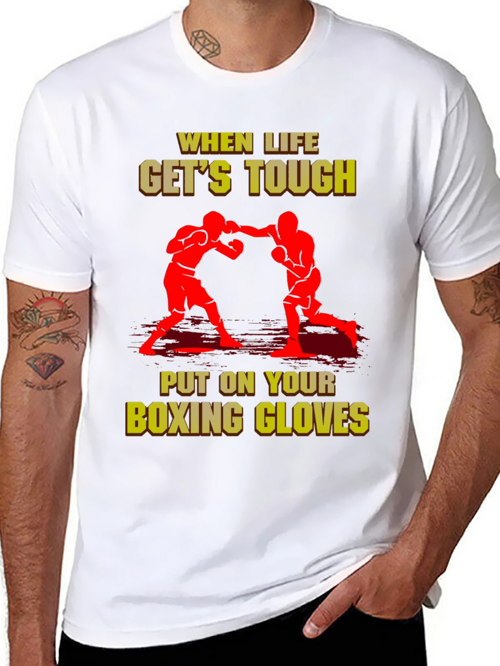 When Life Gets Tough Boxing T-Shirt
