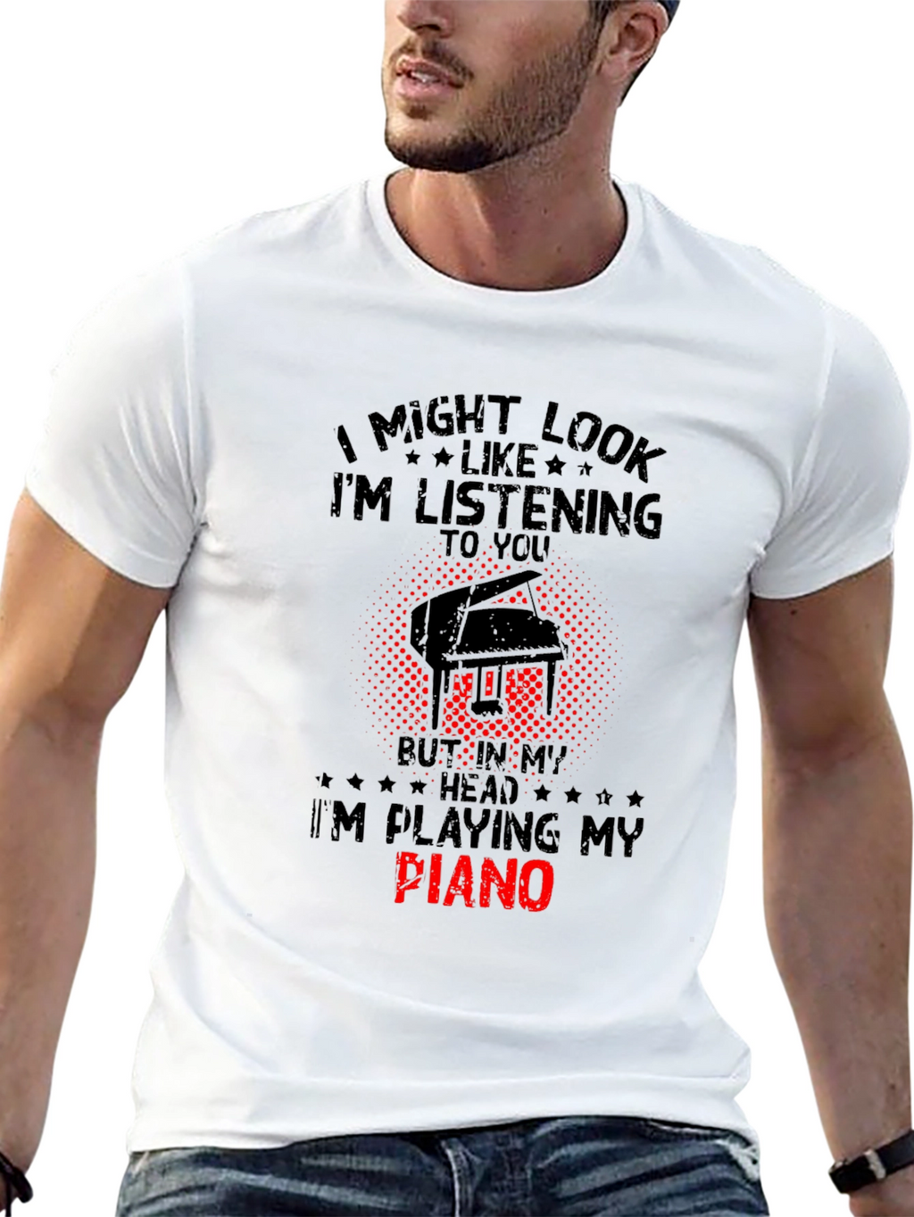Im Playing My Piano T-Shirt - Musician Gift