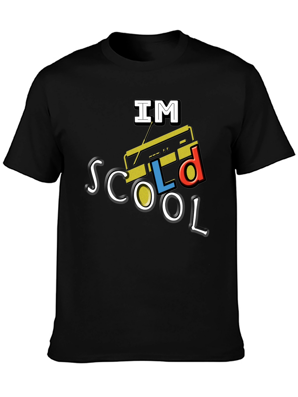 Retro Boombox Graphic T-Shirt - Im Scool!