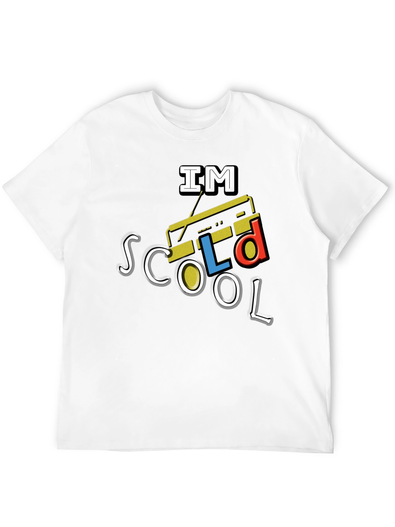 Retro Boombox Graphic T-Shirt - Im Scool!