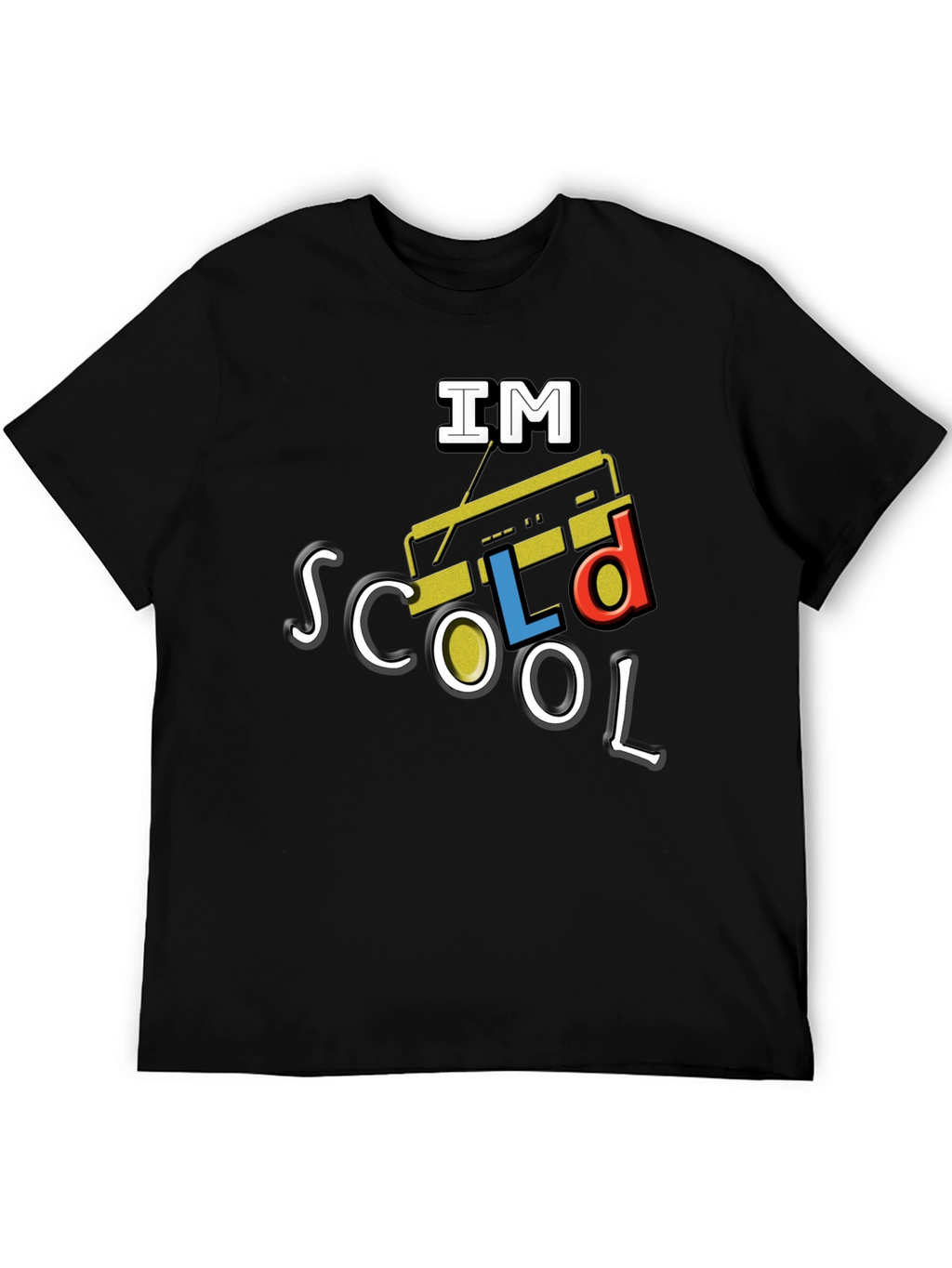 Retro Boombox Graphic T-Shirt - Im Scool!