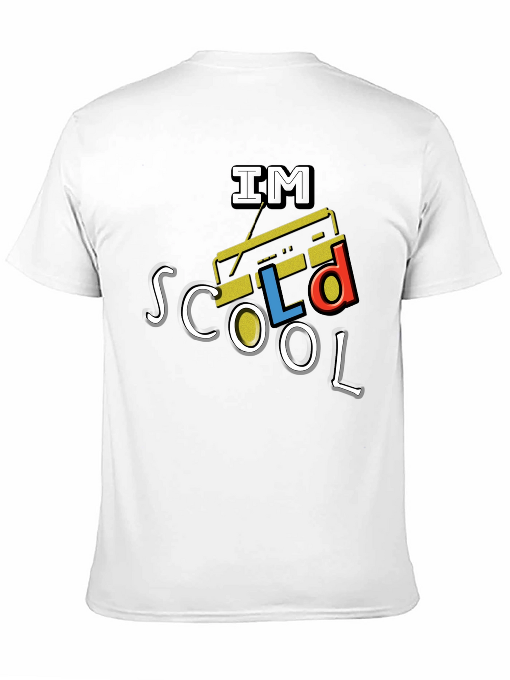 Retro Boombox Graphic T-Shirt - Im Scool!