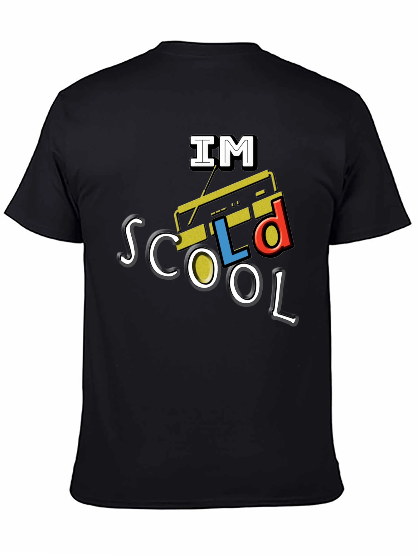 Retro Boombox Graphic T-Shirt - Im Scool!