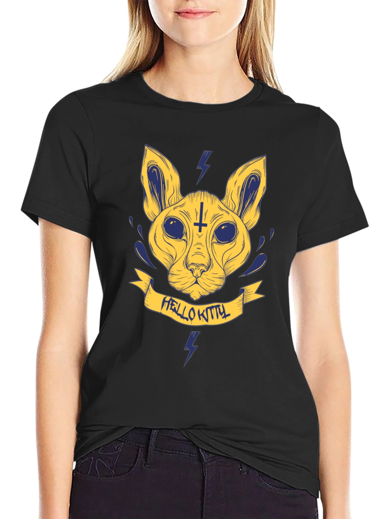 Hello Kitty Satanic T-Shirt - Bold Graphic Tee