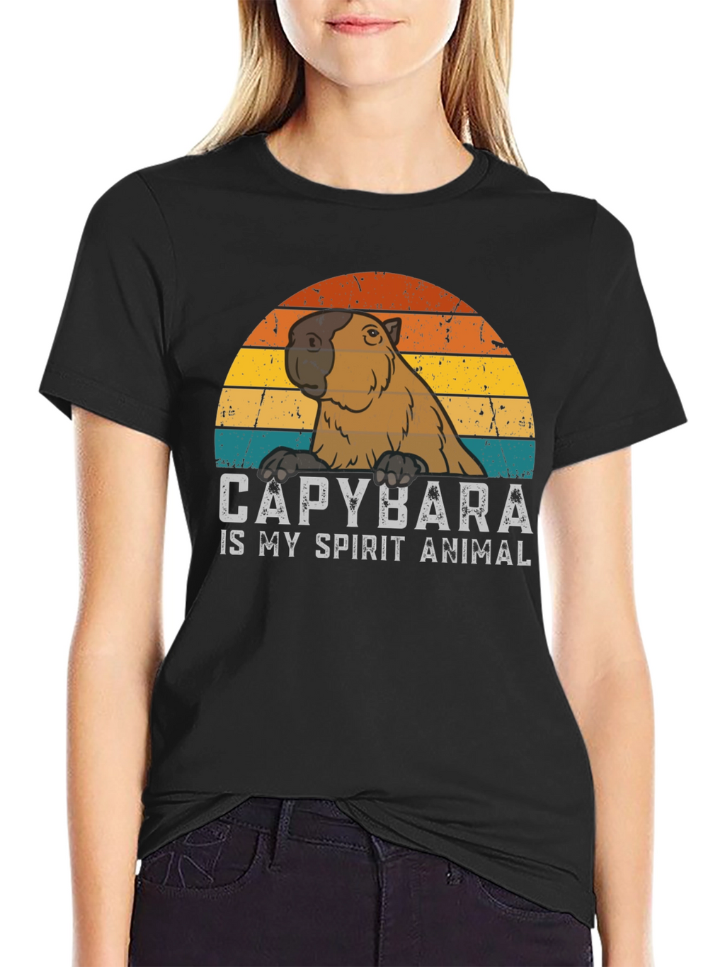 Capybara Spirit Animal T-Shirt Retro Style