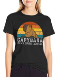 Capybara Spirit Animal T-Shirt Retro Style