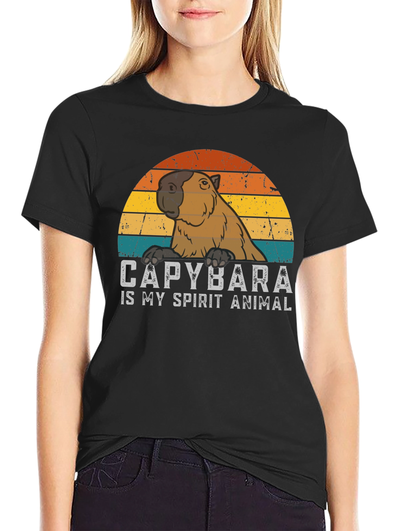 Capybara Spirit Animal T-Shirt Retro Style