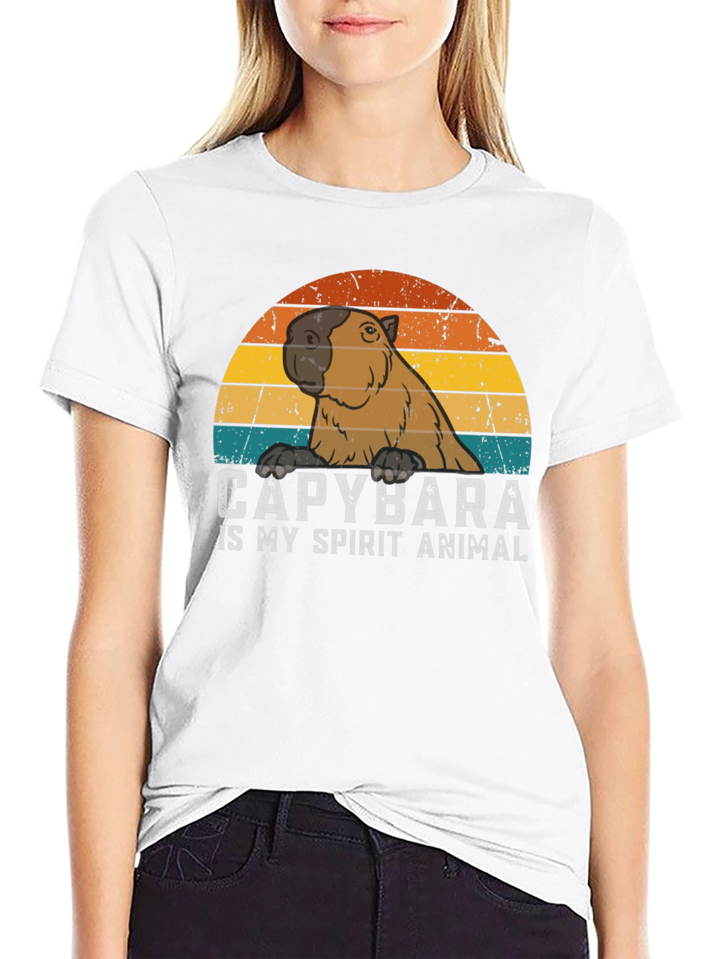 Capybara Spirit Animal T-Shirt Retro Style