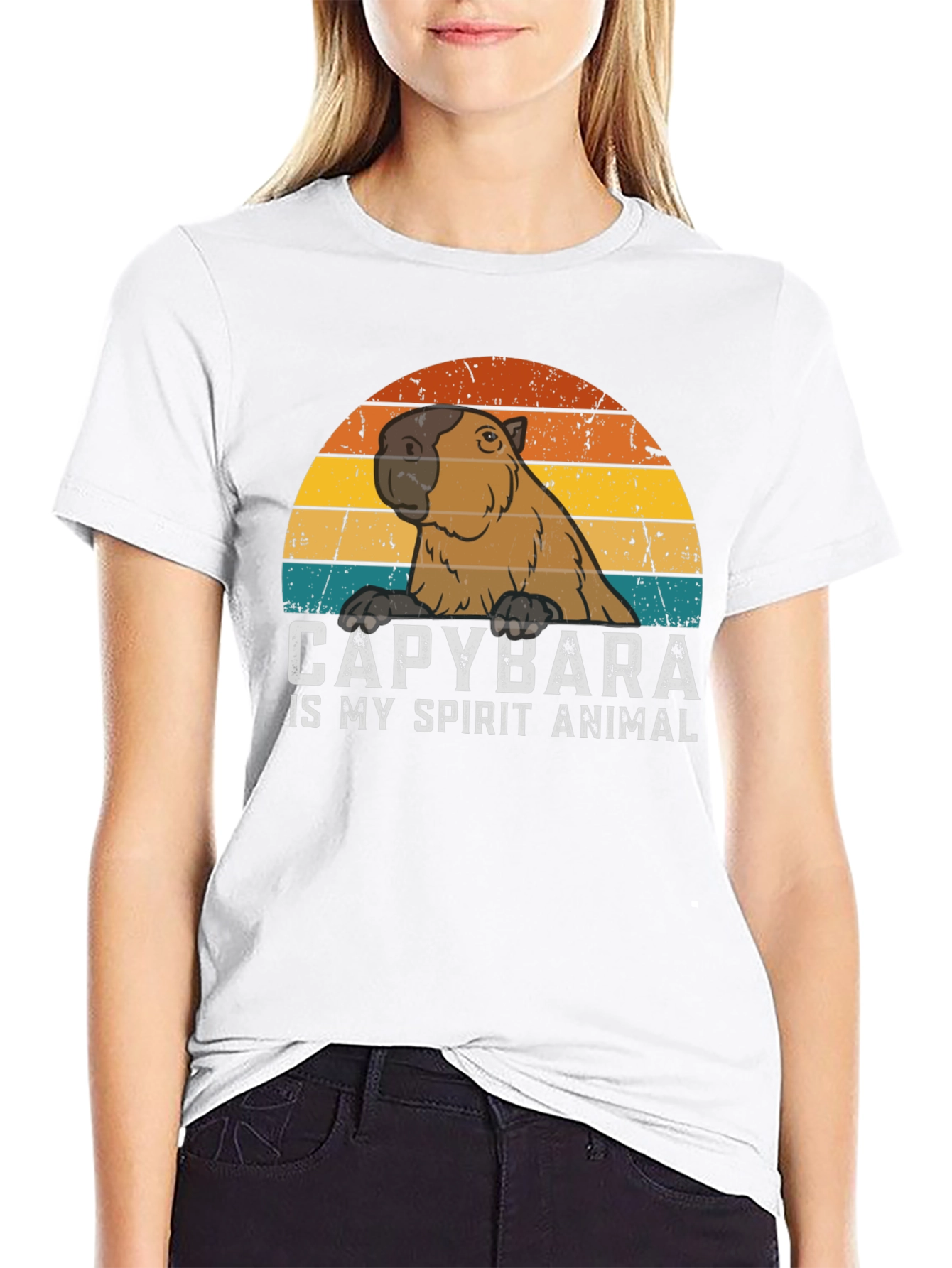 Capybara Spirit Animal T-Shirt Retro Style