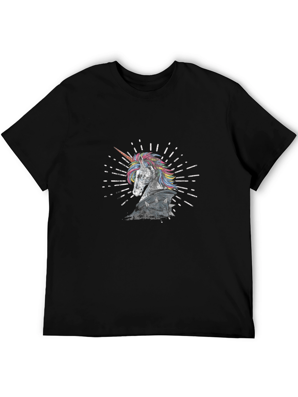 Unicorn Knight Graphic Tee - Black